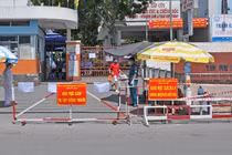 Bệnh viện quận Tân Phú phong tỏa vào ngày 28/5. Ảnh: HCDC