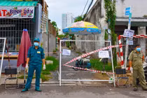 Một điểm bị phong tỏa ở TP.HCM. Ảnh: HCDC