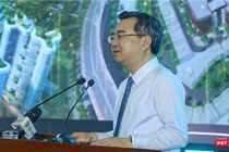 Ông Nguyễn Thanh Nghị, Trưởng ban Chính sách, Chiến lược Trung ương phát biểu tại Tuần lễ Tài chính và Công nghệ Đà Nẵng năm 2025.