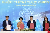 Đại diện các đơn vị ký kết hợp tác tổ chức cuộc thi.