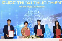 Đại diện các đơn vị ký kết hợp tác tổ chức cuộc thi.