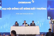 Đại hội cổ đông bất thường của Eximbank diễn ra sáng nay tại Hà Nội. Ảnh: Nhật Minh