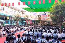 Học sinh một trường Tiểu học trên địa bàn TP.HCM-Ảnh: Hoà Bình