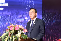 GS.TS Nguyễn Đông Phong - Chủ tịch Hội đồng Trường Đại học Kinh tế TP.HCM phát biểu tại phiên khai mạc TECHFEST Đông Nam Bộ (Ảnh: HB)