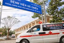 BV Dã chiến Củ Chi - nơi điều trị cho bệnh nhân 1342, 1347 và 1349. Ảnh: Duy Anh 