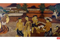 Một bức tranh ở lot 99 được gắn tên họa sĩ Nguyễn Tiến Chung (Ảnh: Drouot) 