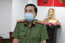 Đại tá Nguyễn Sỹ Quang - Phó Giám đốc Công an TP.HCMtại buổi họp báo trưa 3/12 (Ảnh: Hải Linh) 