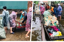 Nước lũ đã rút, người dân thực sự cần gì? (Ảnh: Hoà Bình ghép) 