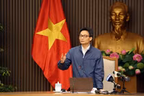 Phó Thủ tướng Vũ Đức Đam, Trưởng Ban Chỉ đạo quốc gia phòng chống dịch COVID-19 nhấn mạnh: "Các biện pháp chống dịch COVID-19 phải nâng lên một mức để đón Tết an toàn". Ảnh: Đình Nam/VGP 