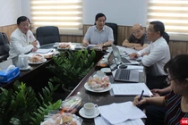 PGS.TS Lương Ngọc Khuê, Cục trưởng Cục quản lý Khám, chữa bệnh tại buổi họp với BV Truyền máu Huyết học TP.HCM ngày 3/7 (Ảnh: Lê Hảo) 