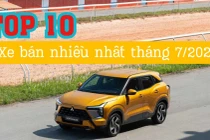 Top 10 ô tô bán chạy nhất tháng 7