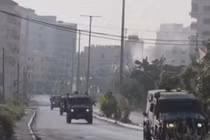 Quân đội Israel tiến hành cuộc tấn công vào trại tị nạn người Palestine ở thành phố Jenin trên Bờ Tây. Ảnh CBS News