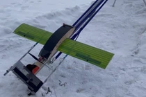 UAV tự sát giá rẻ mới của Nga, có tên gọi Privet-82 trong cuộc thử nghiệm tháng 3/2023. Ảnh TASS