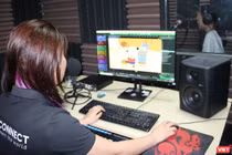 Hoạt động thu âm cho các tập phim Wolfoo được thực hiện tại studio của Sconnect.