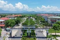 Một góc trung tâm huyện Hoà Vang nhìn từ trên cao