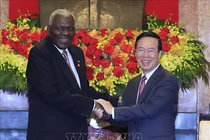 Chủ tịch nước Võ Văn Thưởng tiếp Chủ tịch Quốc hội Chính quyền Nhân dân Cuba (Ảnh TTXVN)