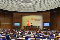 Chủ tịch Quốc hội Vương Đình Huệ phát biểu khai mạc Kỳ họp thứ 6, Quốc hội khóa XV. (Ảnh: Văn Điệp/TTXVN)