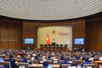 Chủ tịch Quốc hội Vương Đình Huệ phát biểu khai mạc Kỳ họp thứ 6, Quốc hội khóa XV. (Ảnh: Văn Điệp/TTXVN)