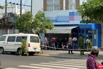 Lực lượng công an phong toả hiện trường, phục vụ điều tra