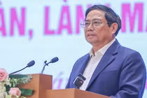 Thủ tướng Phạm Minh Chính phát biểu tại Hội nghị trực tuyến toàn quốc "tháo gỡ khó và thúc đẩy thị trường bất động sản phát triển an toàn, lành mạnh, bền vững" diễn ra sáng ngày 17/2 (Ảnh VGP/Nhật Bắc)