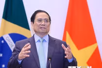 Thủ tướng Phạm Minh Chính phát biểu về chính sách của Việt Nam. (Ảnh: Dương Giang/TTXVN)