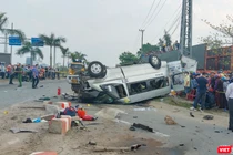 Hiện trường vụ tai nạn giao thông đặc biệt nghiêm trọng xảy ra sáng ngày 14/2 tại Quảng Nam