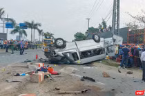Hiện trường vụ tai nạn giao thông đặc biệt nghiêm trọng xảy ra sáng ngày 14/2 tại Quảng Nam