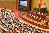 Quang cảnh kỳ họp bất thường lần thứ 2 của Quốc hội diễn ra sáng ngày 5/1 (Ảnh VGP/Nhật Bắc)