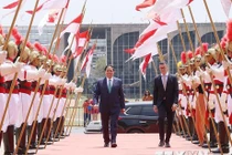 Lễ đón chính thức Thủ tướng Phạm Minh Chính tại Brazil. (Ảnh: Dương Giang/TTXVN)