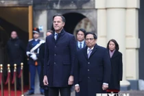 Thủ tướng Hà Lan Mark Rutte chủ trì Lễ đón Thủ tướng Chính phủ Phạm Minh Chính thăm chính thức Vương quốc Hà Lan ngày 12/12/2022 tại Phủ Thủ tướng ở thành phố Den Haag. (Ảnh: Dương Giang/TTXVN)