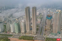 Một góc đô thị Đà Nẵng nhìn từ trên cao.