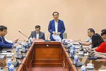 Ông Chu Mạnh Sinh - Phó Tổng Giám đốc BHXH Việt Nam phát biểu tại hội nghị (ảnh BHXHVN)