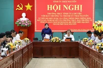 Bí thư Tỉnh ủy Nguyễn Thanh Hải phát biểu chỉ đạo tại Hội nghị.