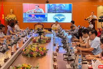 Toàn cảnh buổi họp báo phát động Giải thưởng “Sản phẩm công nghệ số Make in Viet Nam” năm 2022 diễn ra tại Bộ Thông tin và Truyền thông ngày 22/6.