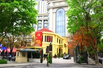 Trụ sở Thành ủy Hà Nội (số 9 Ngô Quyền) - nơi sẽ diễn ra hội nghị công bố quyết định của Bộ Chính trị về công tác cán bộ.