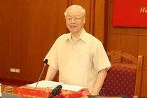 Tổng Bí thư Nguyễn Phú Trọng phát biểu chỉ đạo phiên họp. 