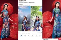 Nhiều tranh của họa sĩ Hà Hùng Dũng bị sao chép, vẽ lại trên các sản phẩm của cơ sở Áo dài Hoàng 