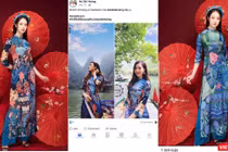 Nhiều tranh của họa sĩ Hà Hùng Dũng bị sao chép, vẽ lại trên các sản phẩm của cơ sở Áo dài Hoàng 