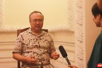 NSND Đặng Thái Sơn trả lời VietTimes sau buổi tập sáng 24/8 tại Nhà hát TP.HCM.