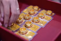 Vàng nhẫn Bảo tín Minh Châu tăng đến 700.000 đồng/lượng so với phiên sáng hôm qua. Ảnh minh hoạ.