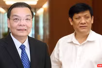 Chủ tịch UBND TP Hà Nội Chu Ngọc Anh (trái) và Bộ trưởng Bộ Y tế Nguyễn Thanh Long