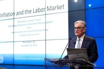 Chủ tịch Fed Jerome Powell tại một hội thảo về lạm phát và thị trường lao động (Ảnh: Getty)