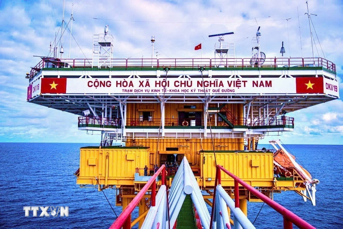 Nhà giàn DK1/19. Ảnh: TTXVN