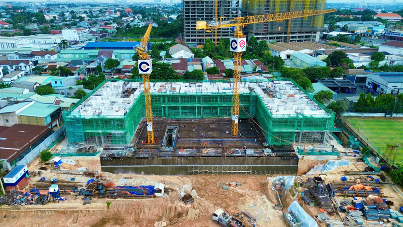 Tiến độ xây dựng Dự án Thuận An 1 ngày 21/4/2025. Ảnh: Phát Đạt.