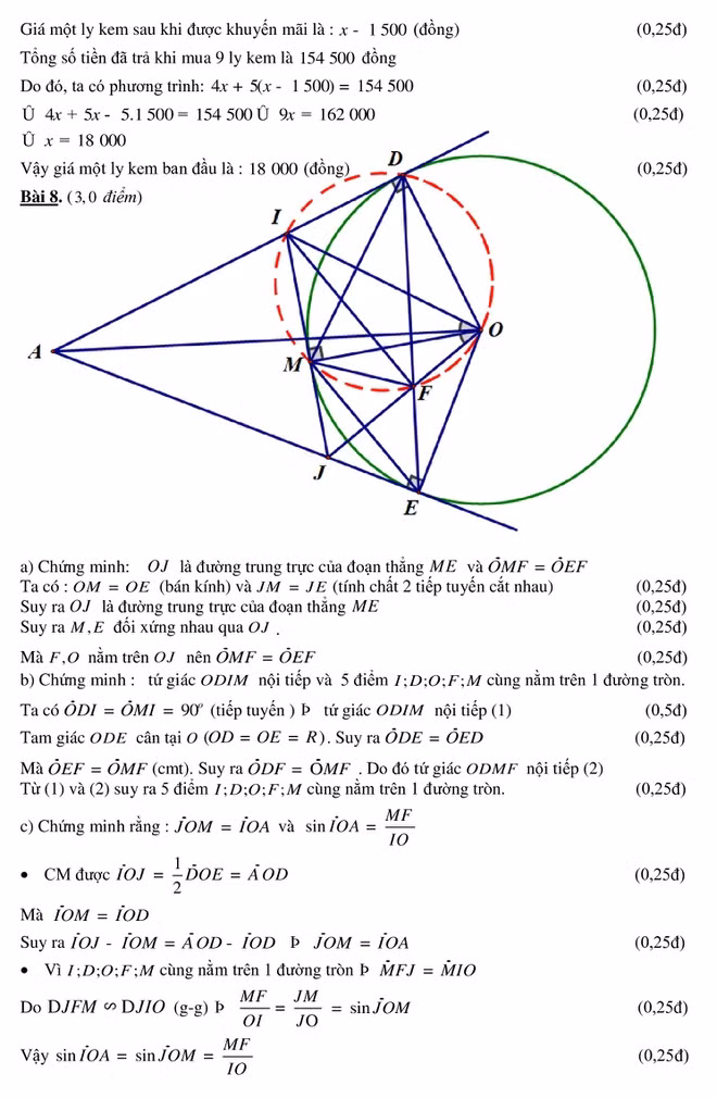 Sở GD-ĐT TP.HCM công bố đáp án đề thi tuyển sinh vào lớp 10 môn Toán TP.HCM năm 2020. Nguồn: Sở GD-ĐT TP.HCM