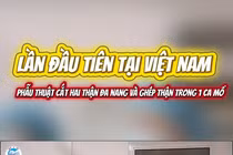 Khối u thận đa nang nặng gần 10 kg được lấy ra từ cơ thể bệnh nhân.