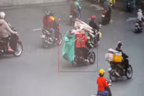 Camera AI ghi lại hình ảnh vi phạm của tài xế. Ảnh: Công an Hà Nội.