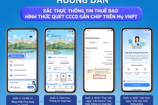 VinaPhone hướng dẫn cách xác thực thông tin thuê bao từ ứng dụng MyVNPT