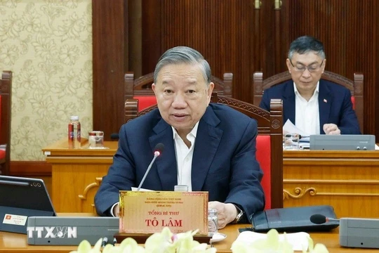 Tổng Bí thư Tô Lâm phát biểu chỉ đạo. Ảnh: Thống Nhất/TTXVN