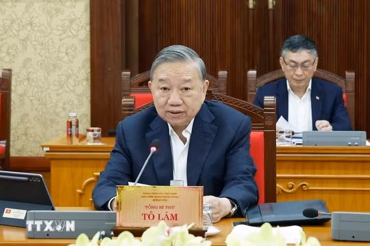 Tổng Bí thư Tô Lâm phát biểu chỉ đạo. Ảnh: Thống Nhất/TTXVN